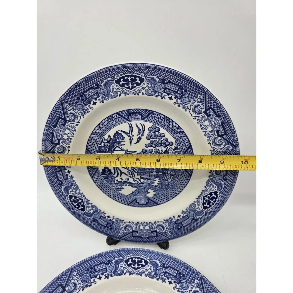 Vintage Blue Willow Dinner Plates Set Of 2  Willow Ware By Royal China 10